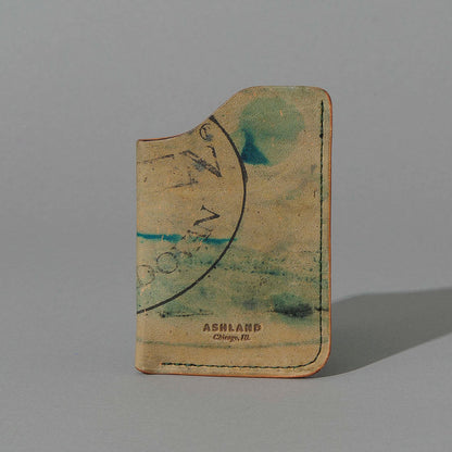 One-Off One-Shot Card Case in Reverse Green Shell Cordovan, front view