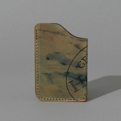 One-Off One-Shot Card Case in Reverse Green Shell Cordovan, back view