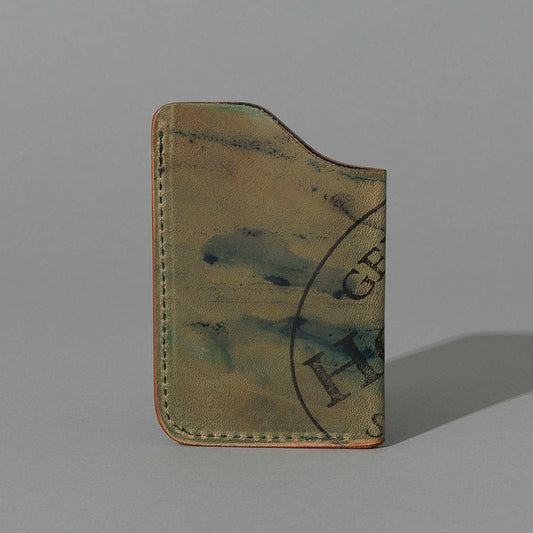 One-Off One-Shot Card Case in Reverse Green Shell Cordovan, back view