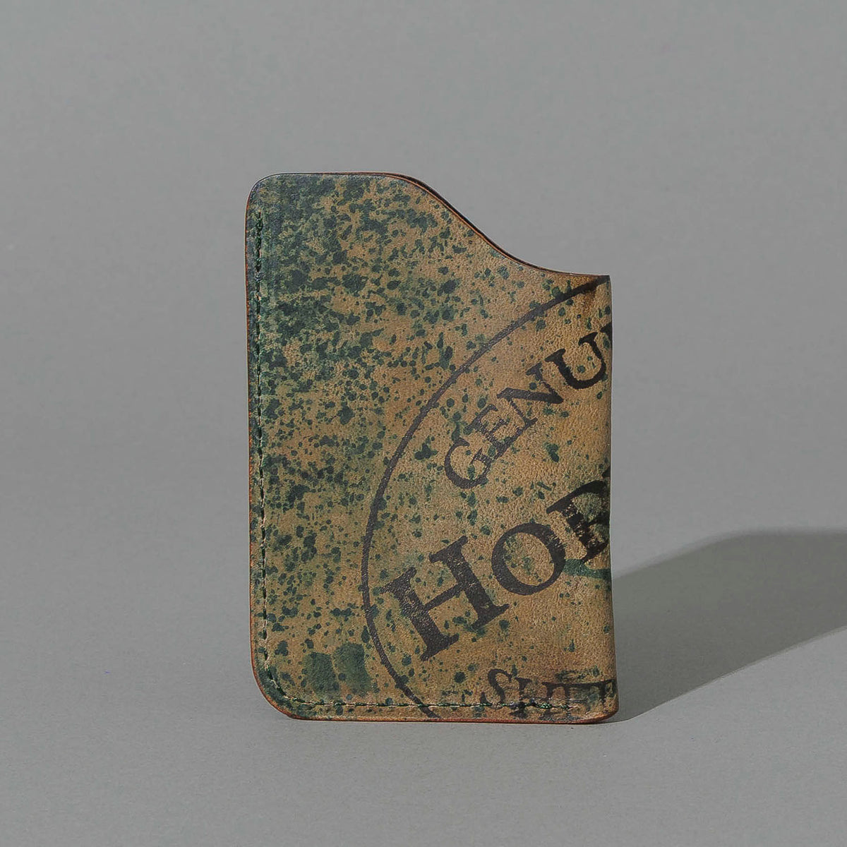 One-Off One-Shot Card Case in Reverse Green Shell Cordovan, back view