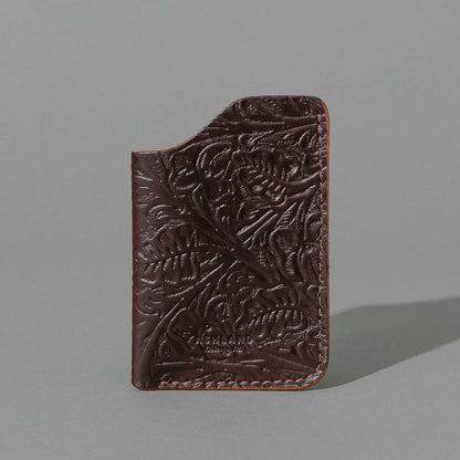 One-Shot Card Case in Western Brown Chromexcel®, front view