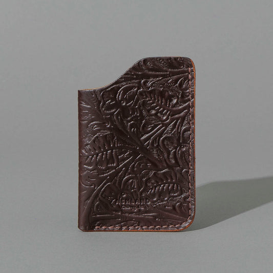 One-Shot Card Case in Western Brown Chromexcel®, front view