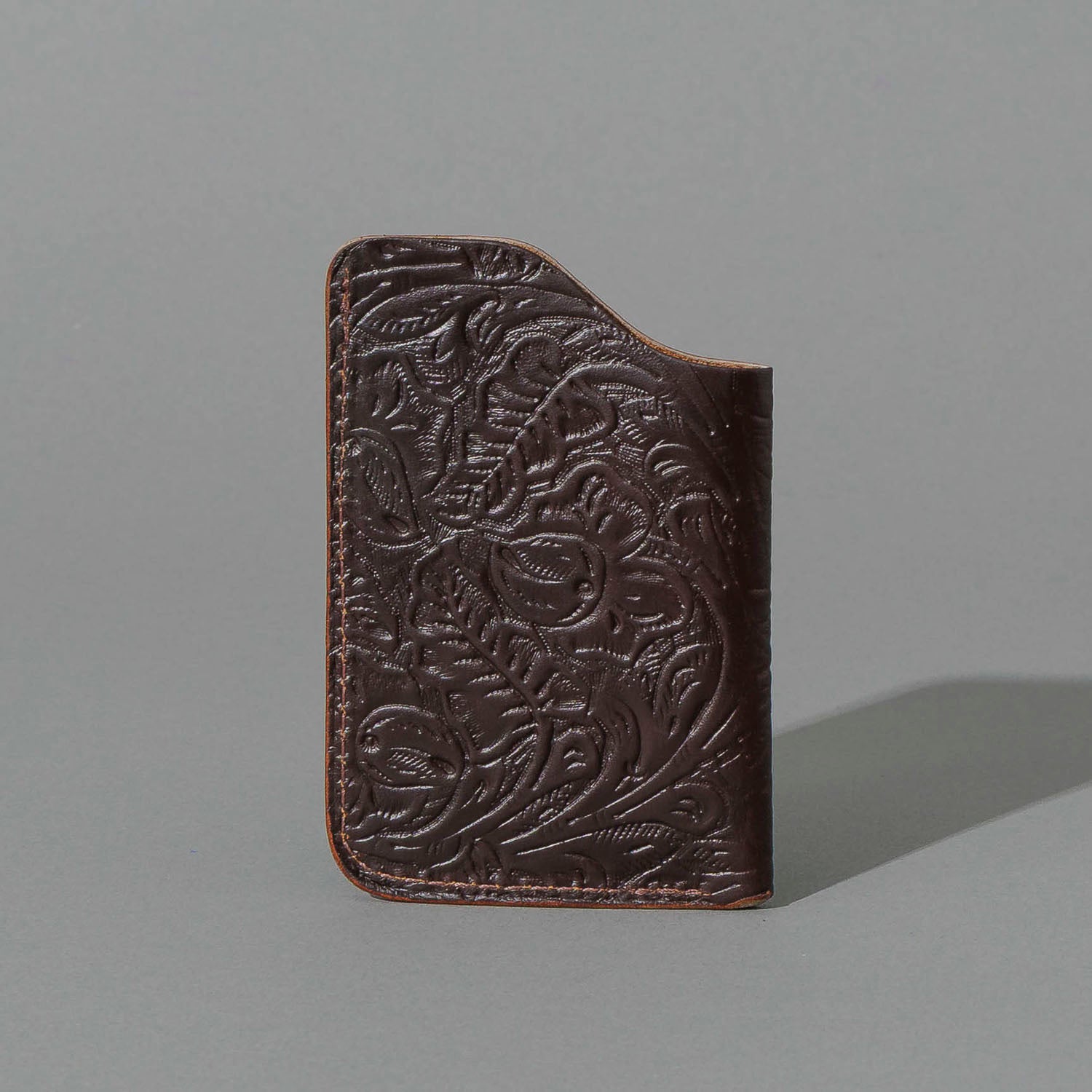 One-Shot Card Case in Western Brown Chromexcel®, back view