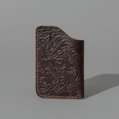 One-Shot Card Case in Western Brown Chromexcel®, back view