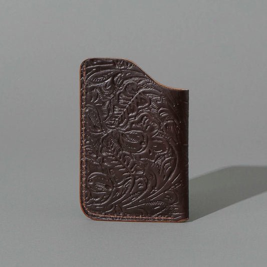 One-Shot Card Case in Western Brown Chromexcel®, back view