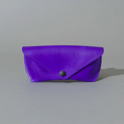 Glasses Case in Violet Latigo, front view
