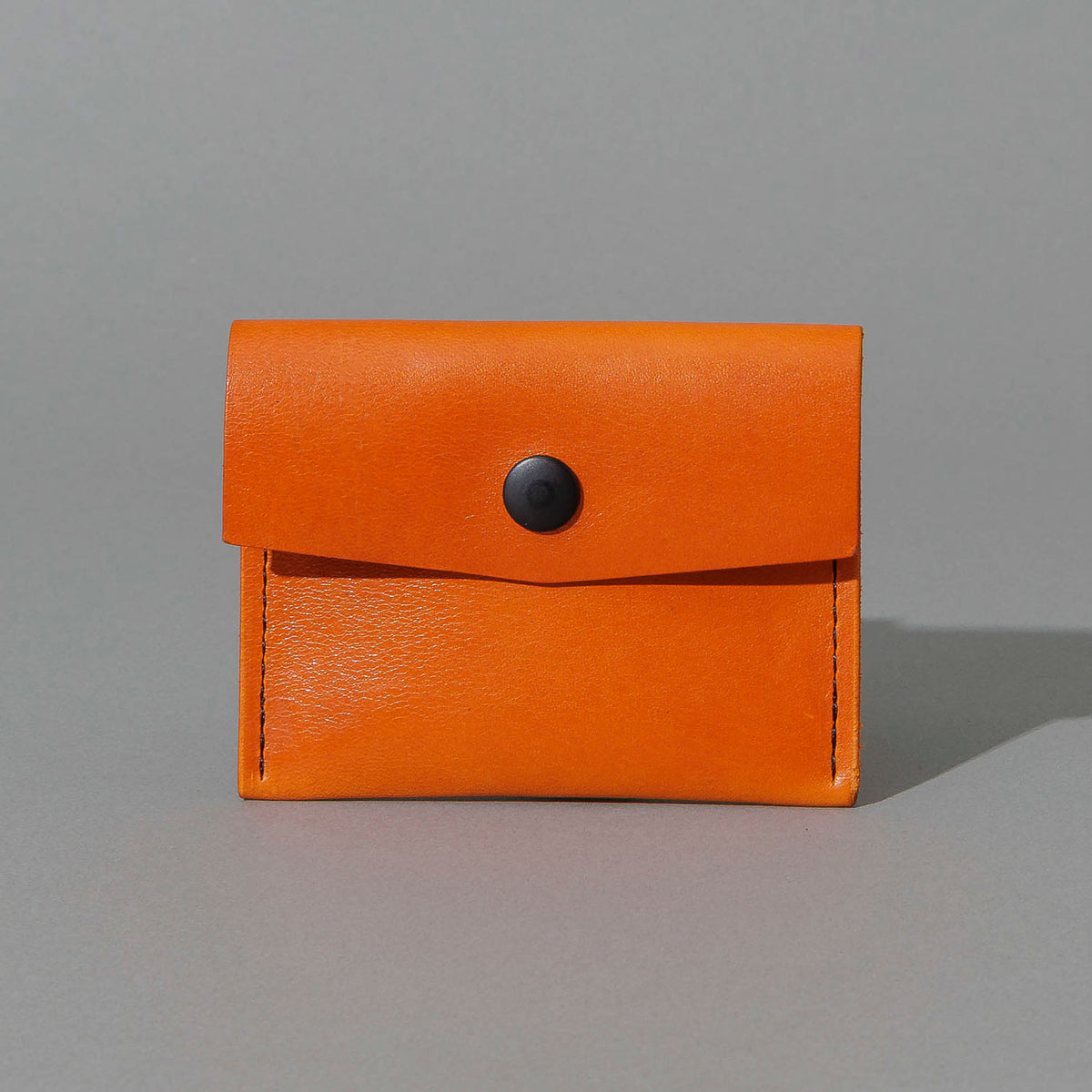 Vic Snap Wallet in Orange Latigo, front view