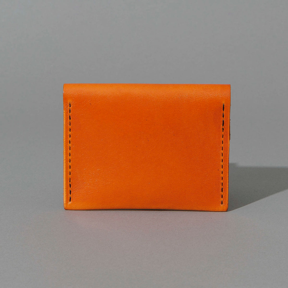 Vic Snap Wallet in Orange Latigo, back view
