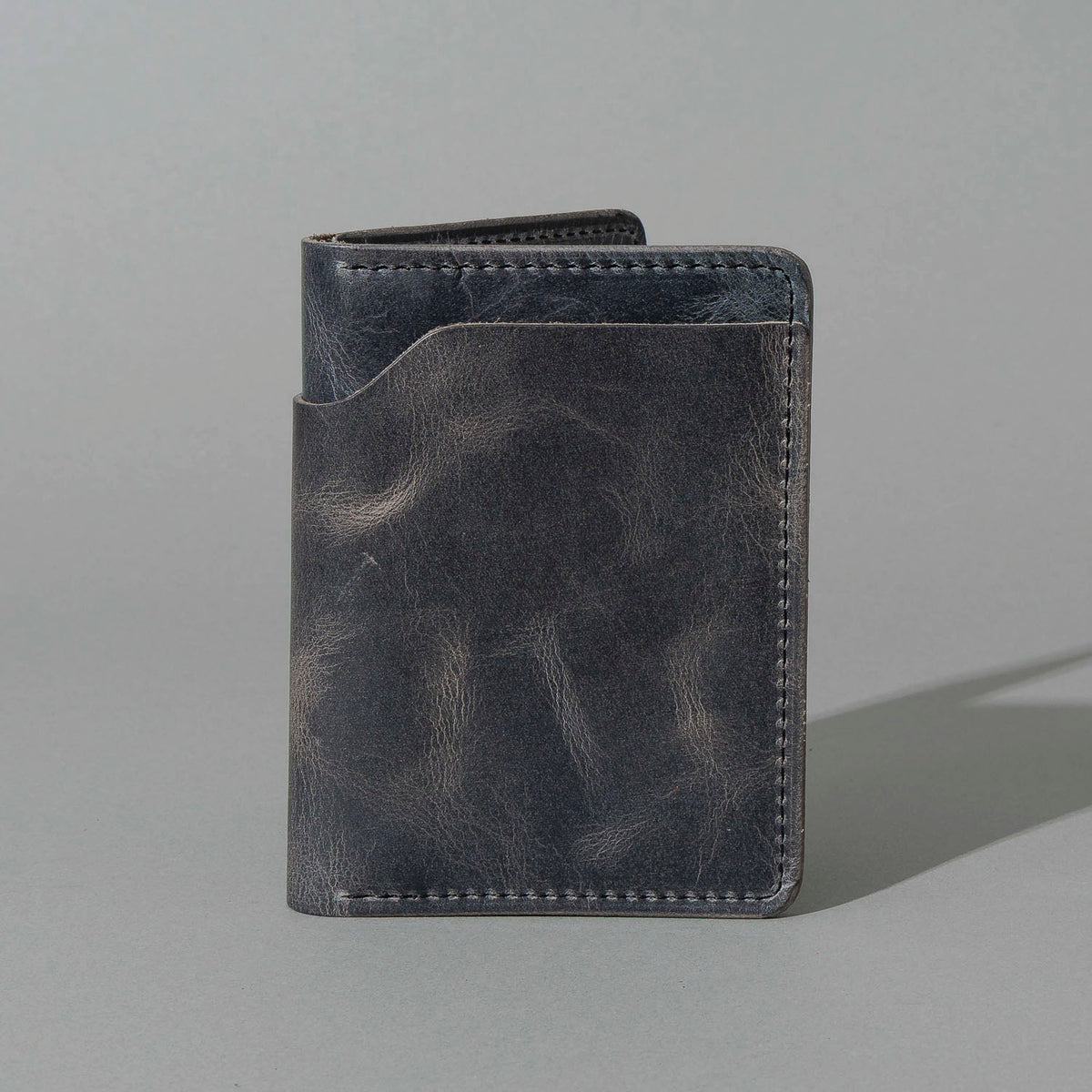 One-Off Fat Herbie in Slate Vintage, Horween® USA Stamp, front view