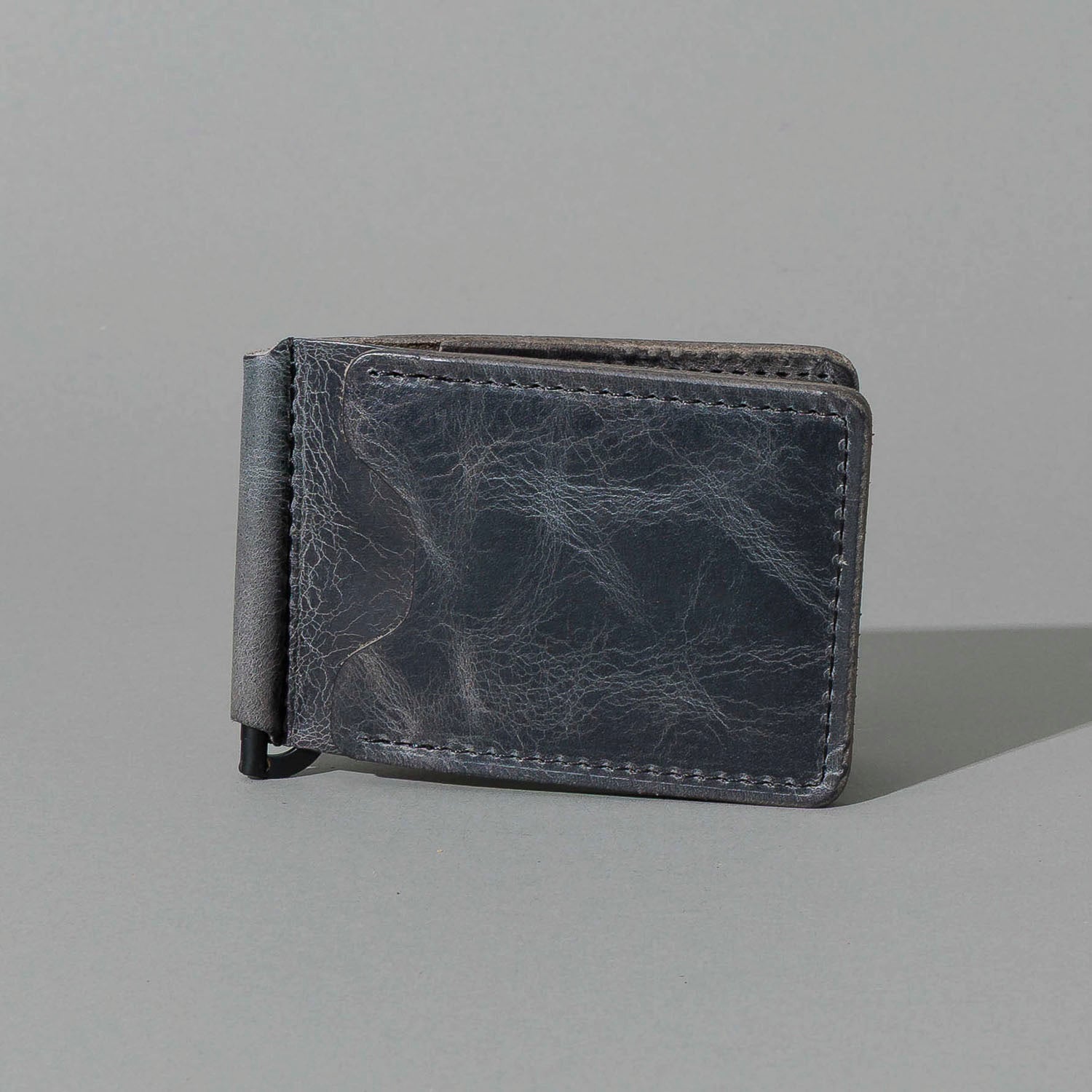Capone Money Clip in Slate Vintage, front view