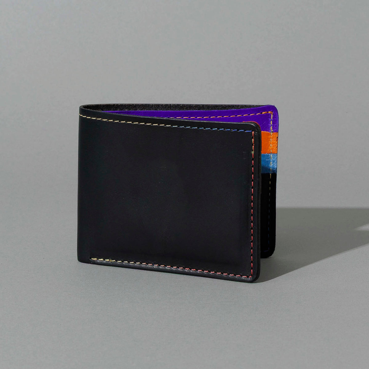 Johnny the Fox in Black Dublin with Multicolor Interior, front view, shot 2