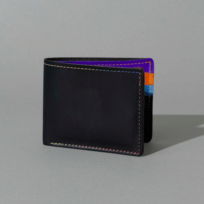 Johnny the Fox in Black Dublin with Multicolor Interior, front view, shot 2