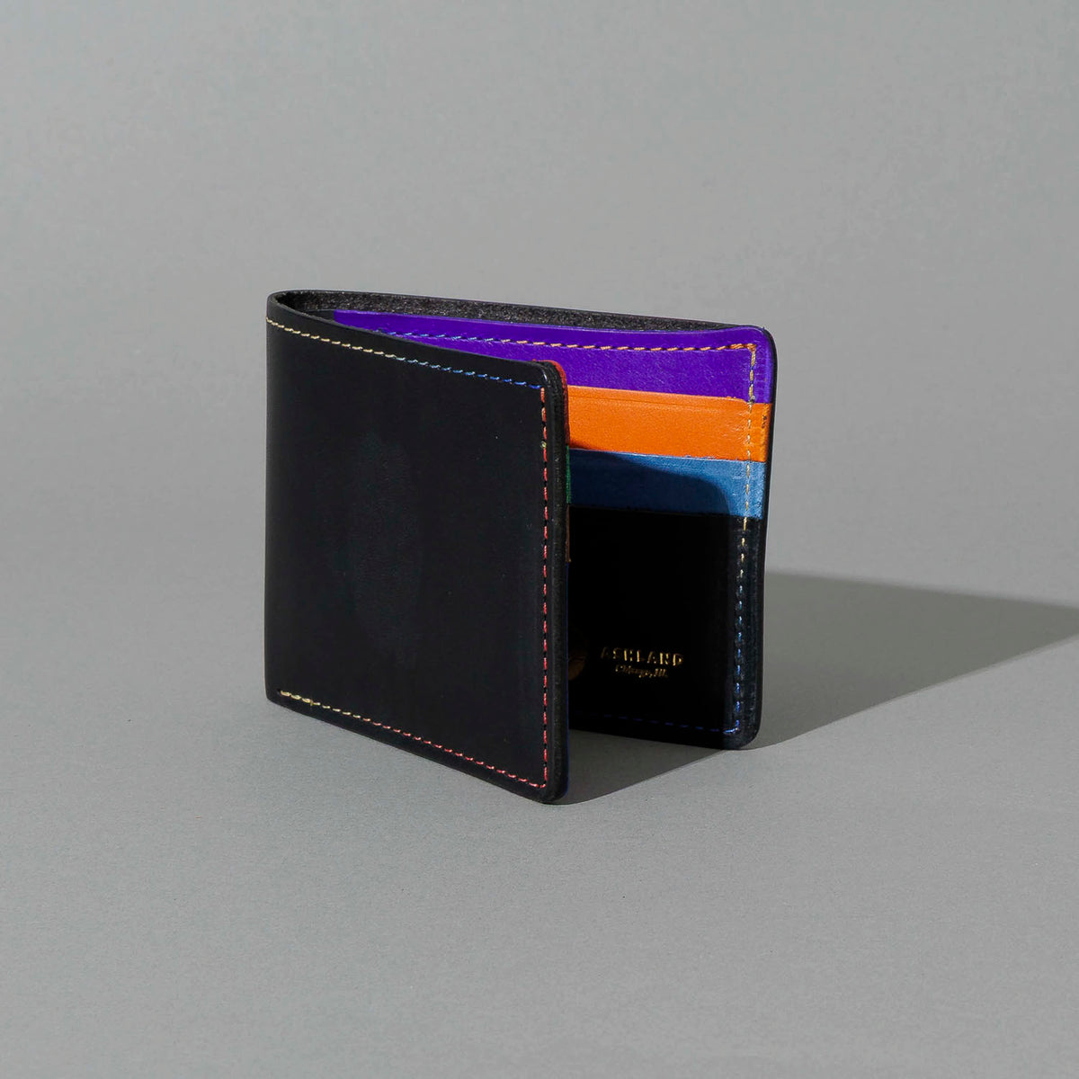 Johnny the Fox in Black Dublin with Multicolor Interior, front view, shot 1