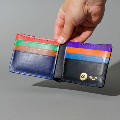 Johnny the Fox in Black Dublin with Multicolor Interior, held open in hand, shot 1