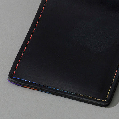 Johnny the Fox in Black Dublin with Multicolor Interior, close-up detail