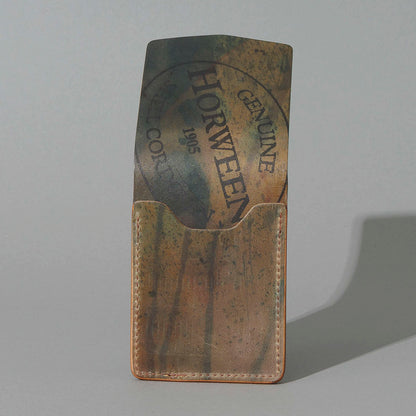 One-Off Lucky Wallet in Hand-Glazed Reverse Green Shell Cordovan, back view