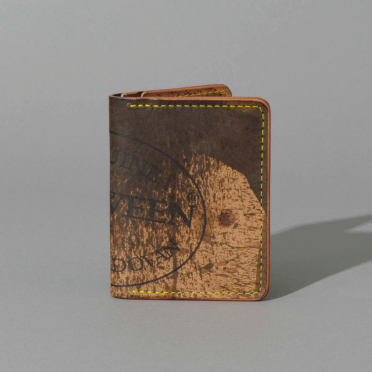 One-Off Bugs Moran in Epic Splatter Reverse Cigar Shell Cordovan, Yellow Thread, front view