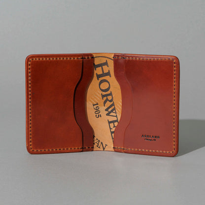 One-Off Bugs Moran in Garnet Shell Cordovan, open, showing interior