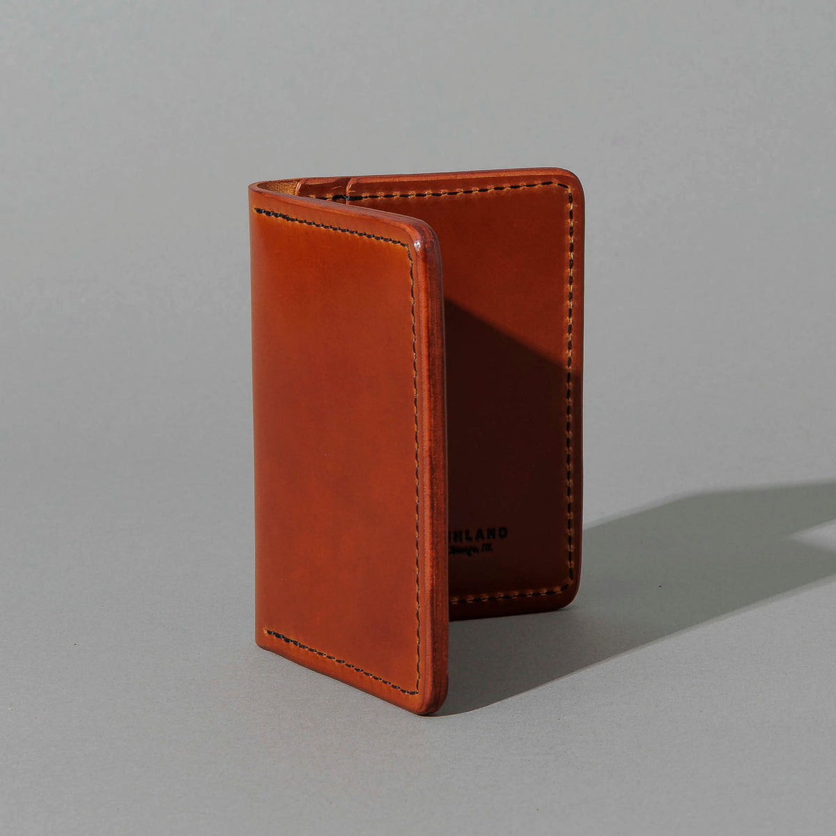One-Off Bugs Moran in Garnet Shell Cordovan, standing upright, side angle
