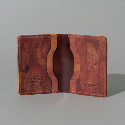 One-Off Bugs Moran in Hand-Glazed Epic Reverse Color 8 Shell Cordovan, open, showing interior