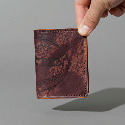 One-Off Bugs Moran in Hand-Glazed Epic Reverse Color 8 Shell Cordovan, held in hand, shot 1