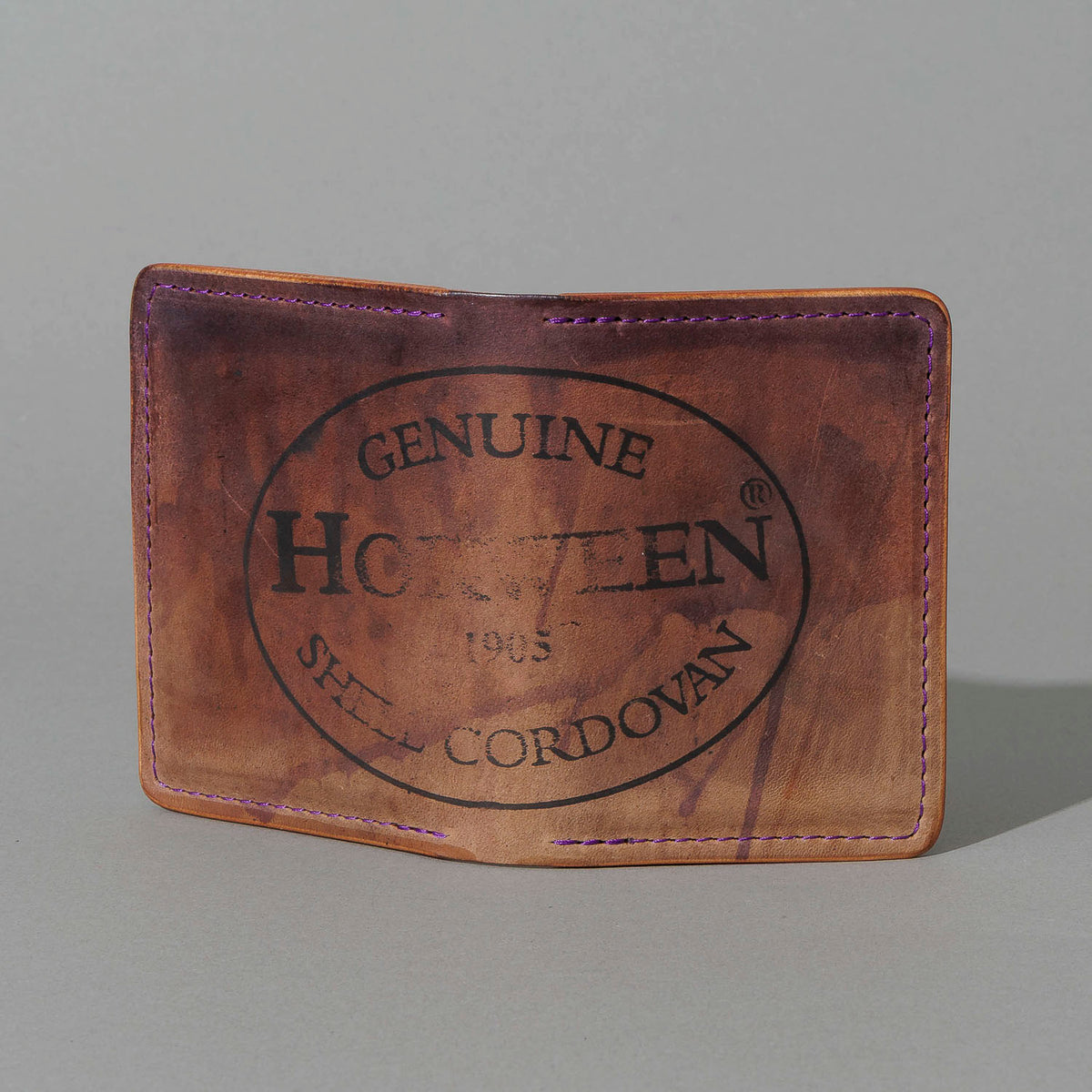 One-Off Vertical Bugs Moran in Epic Reverse Color 8 Shell Cordovan, Purple Thread, back view