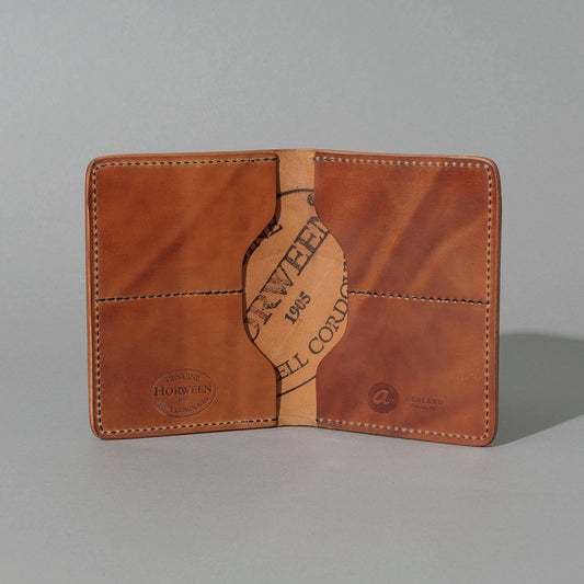 One-Off Fat Herbie in Black and Epic Natural Shell Cordovan, open, showing interior
