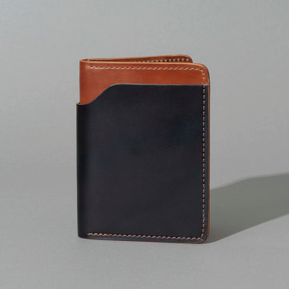 One-Off Fat Herbie in Black and Epic Natural Shell Cordovan, front view