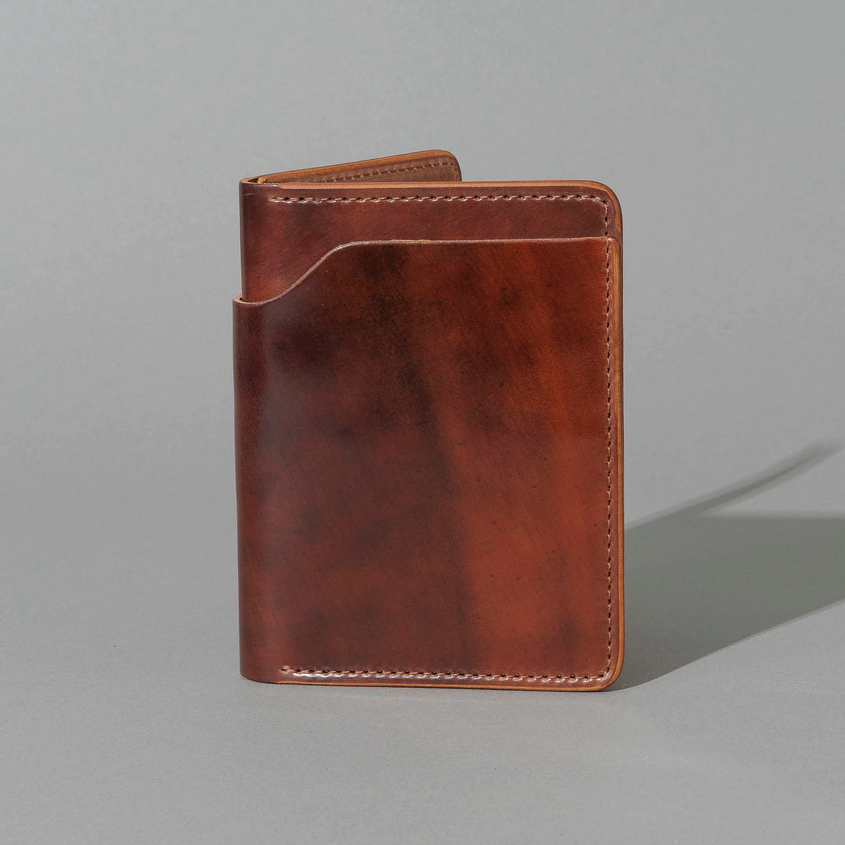 One-Off Fat Herbie in Marbled Color 8 Shell Cordovan with Reverse Interior, front view