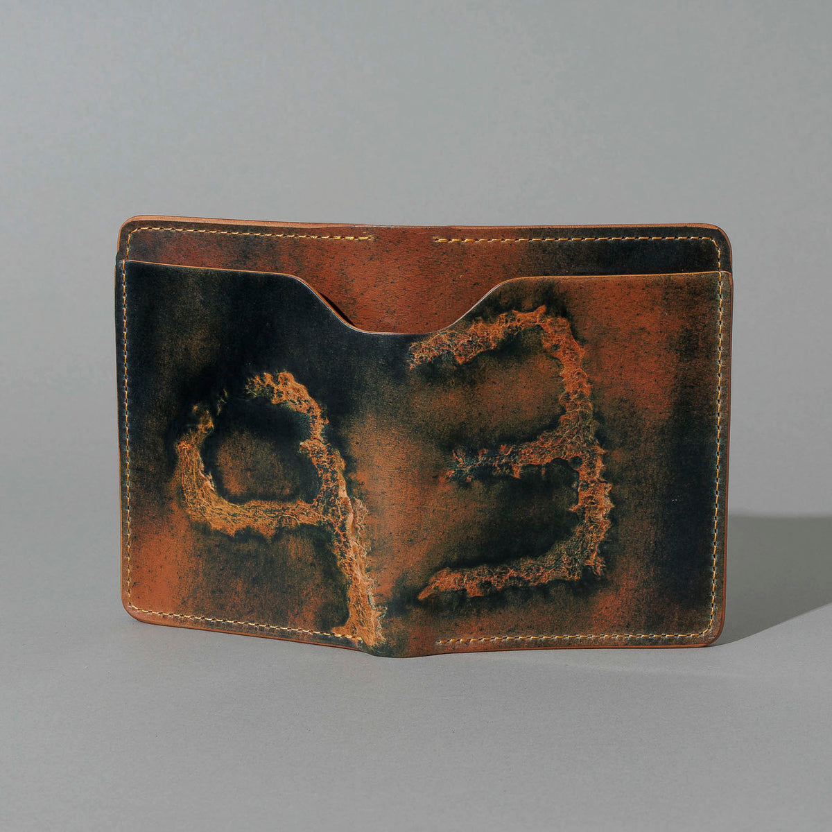 One-Off Fat Herbie in Branded Marbled Black Shell Cordovan, back view