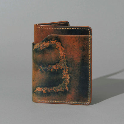 One-Off Fat Herbie in Branded Marbled Black Shell Cordovan, front view