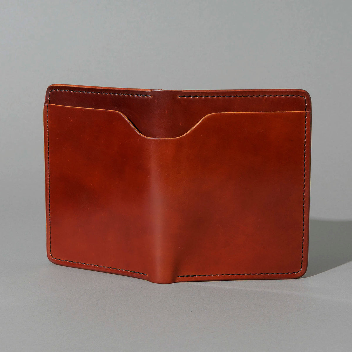 Fat Herbie in Garnet Shell Cordovan, Black Details, back view