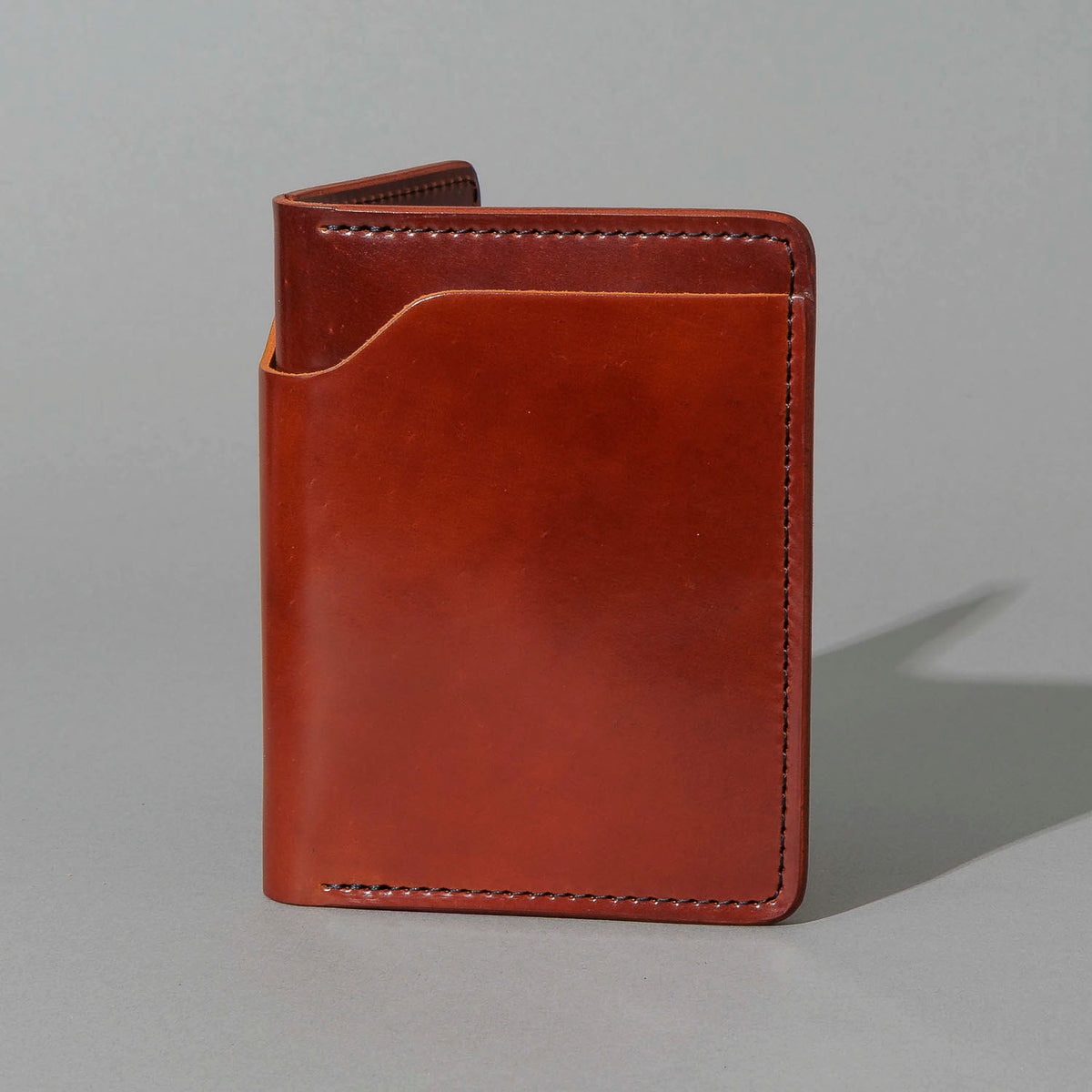 Fat Herbie in Garnet Shell Cordovan, Black Details, front view
