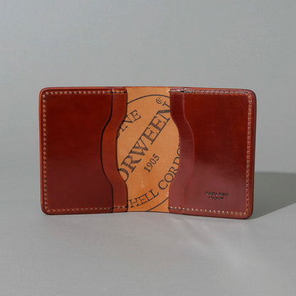 One-Off Tony the Ant in Garnet Shell Cordovan, open, showing interior