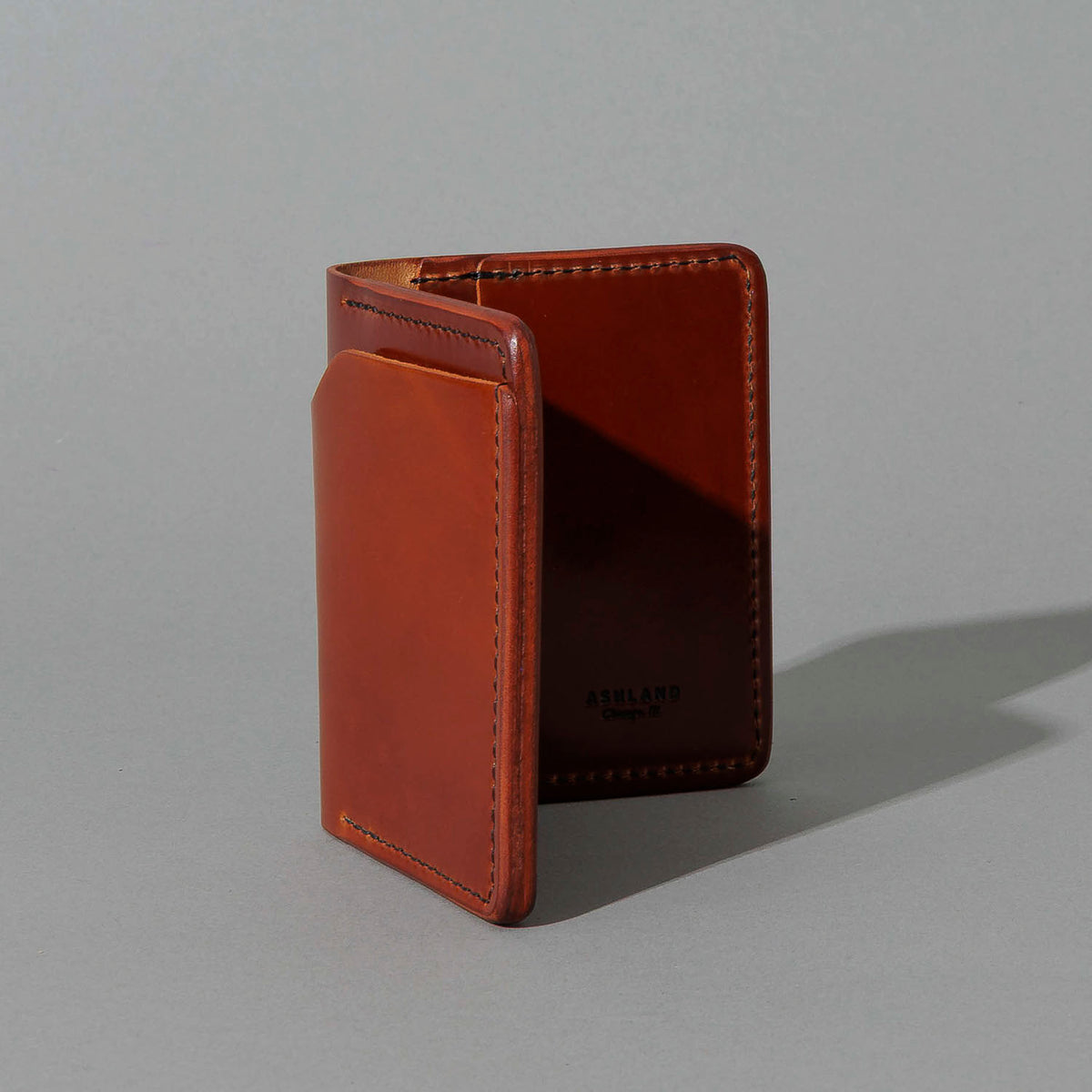 One-Off Tony the Ant in Garnet Shell Cordovan, standing upright, side angle