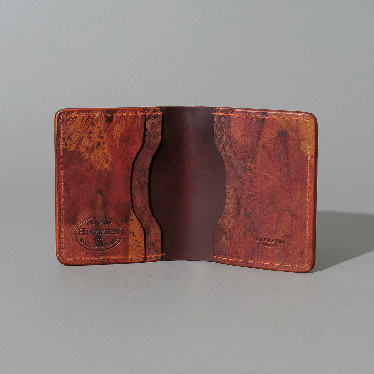 One-Off Tony the Ant in Epic Splatter Reverse Color 8 Shell Cordovan, open, showing interior