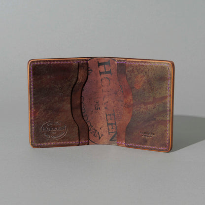 One-Off Tall Tony in Hand-Glazed Epic Splatter Reverse Color 8 Shell Cordovan, Psychedelic Interior, open, showing interior