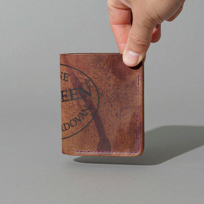 One-Off Tall Tony in Hand-Glazed Epic Splatter Reverse Color 8 Shell Cordovan, Psychedelic Interior, held in hand