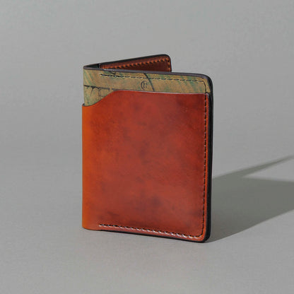 One-Off Vertical Tony the Ant in Blood Orange Shell Cordovan on Reverse Shell Cordovan, front view