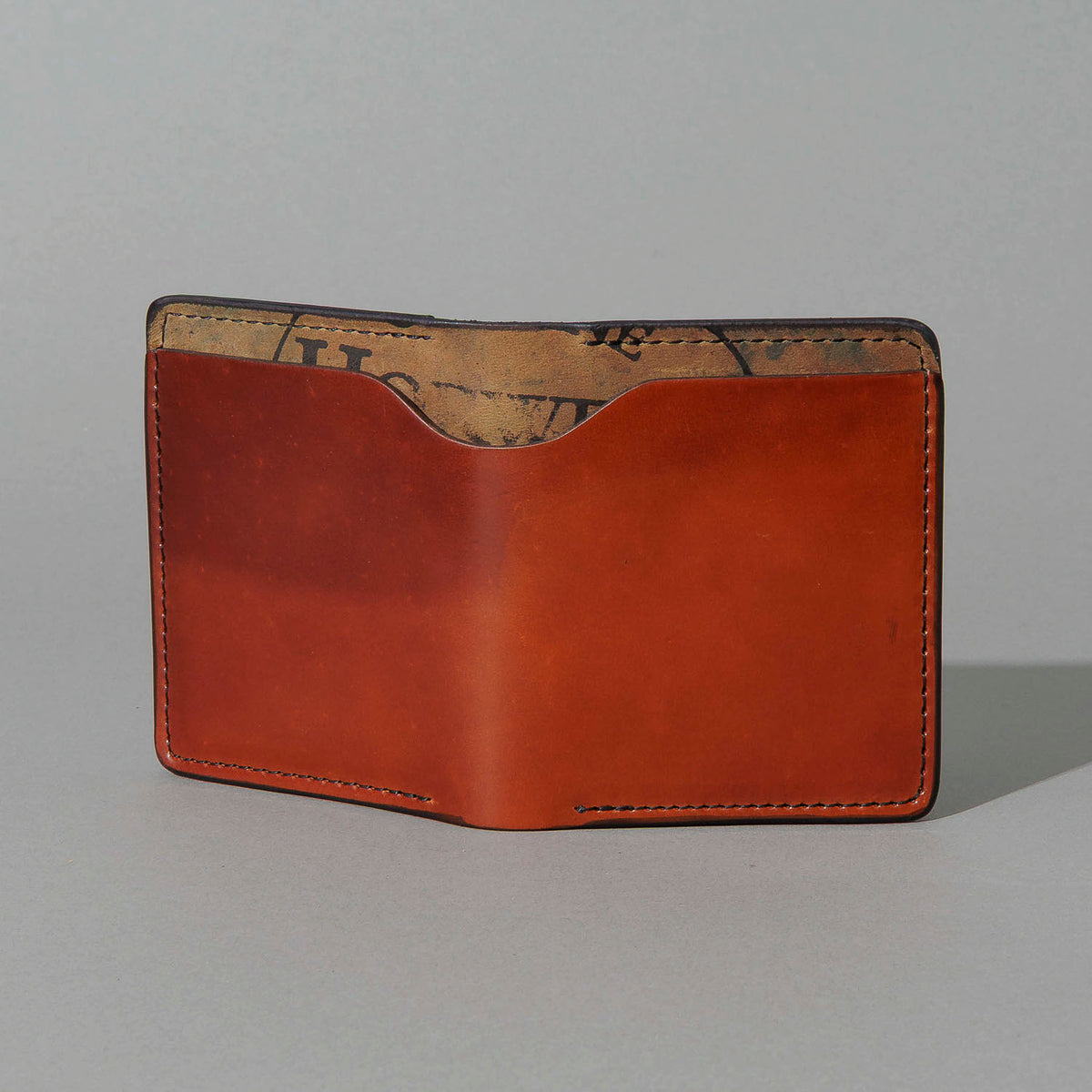 One-Off Vertical Tony the Ant in Blood Orange on Reverse Shell Cordovan, back view