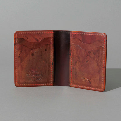 One-Off Vertical Tony the Ant in Hand-Glazed Reverse Color 8 Shell Cordovan, open, showing interior