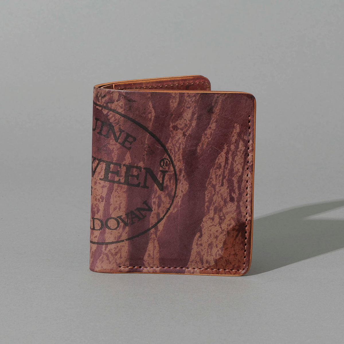 One-Off Tall Vertical Tony in Hand-Glazed Reverse Color 8 Shell Cordovan, front view