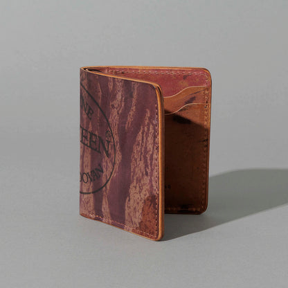 One-Off Tall Vertical Tony in Hand-Glazed Reverse Color 8 Shell Cordovan, standing upright, side angle