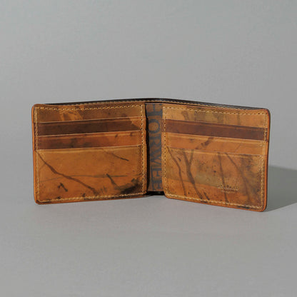 One-Off Johnny the Fox in Hand-Glazed Epic Reverse Cigar Shell Cordovan, open, showing interior