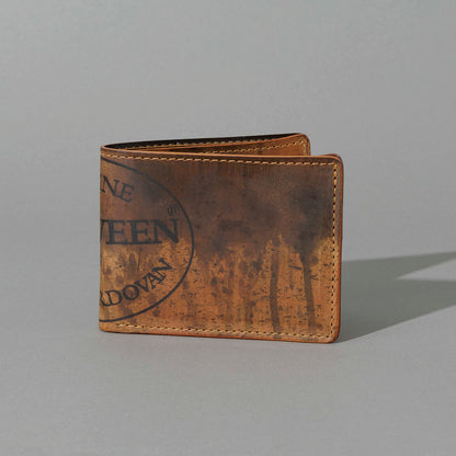 One-Off Johnny the Fox in Hand-Glazed Epic Reverse Cigar Shell Cordovan, angled view lying flat