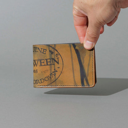 One-Off Nicky Slim in Reverse Green Shell Cordovan, held in hand, shot 1