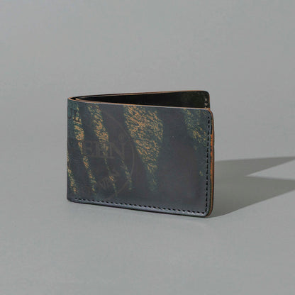 One-Off Nicky Slim in Hand-Glazed Epic Splatter Reverse Green Shell Cordovan, front view