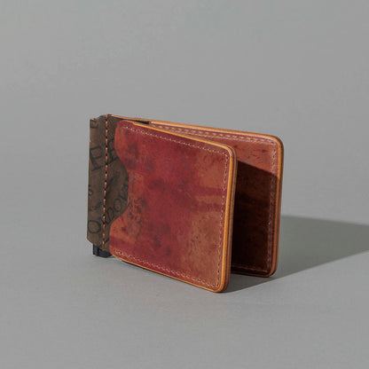One-Off Capone Money Clip in Hand-Glazed Reverse Shell Cordovan, front view