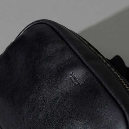 Sling Bag in Black Aspen Horsehide, close-up detail