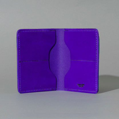 One-Off Fat Herbie in Green and Violet Latigo, Frankenstein Embroidery, open, showing interior